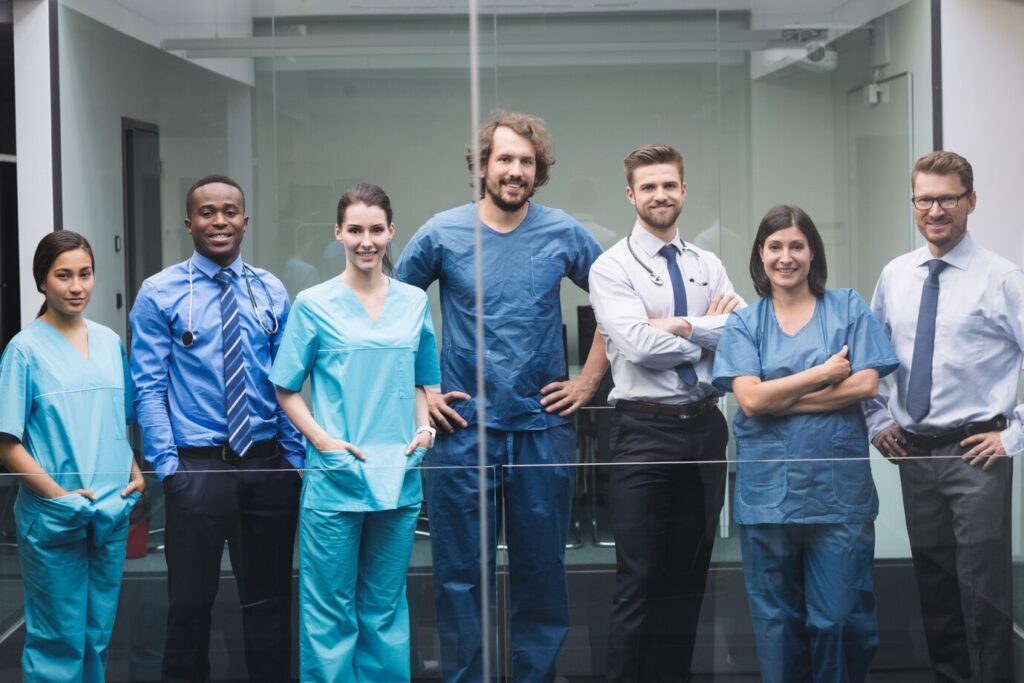 equipe médica treinamento