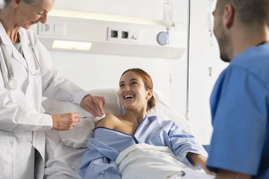 close up doctor nurse helping woman 1024x683 6